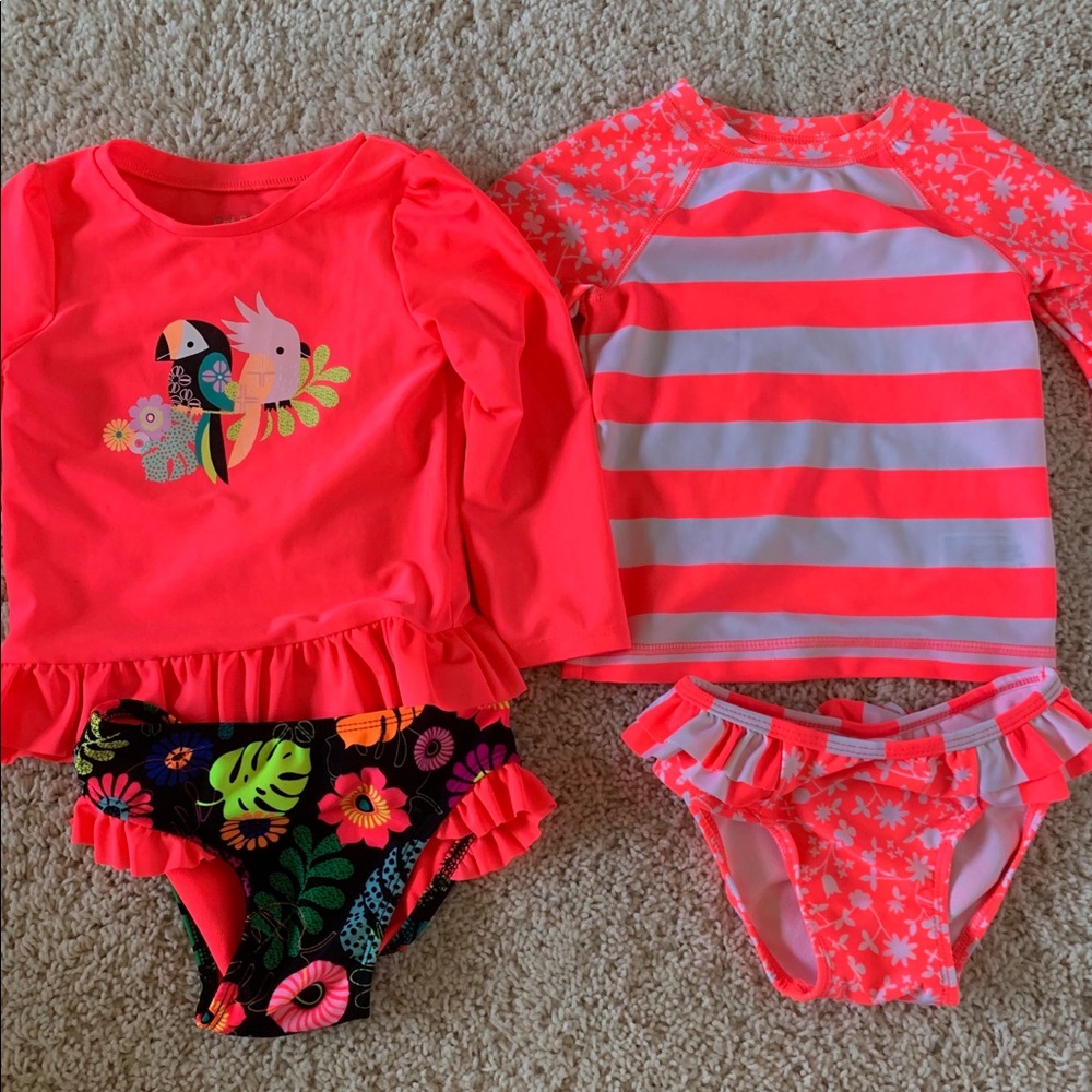 Two Cat and Jack Long Sleeve bathing suits